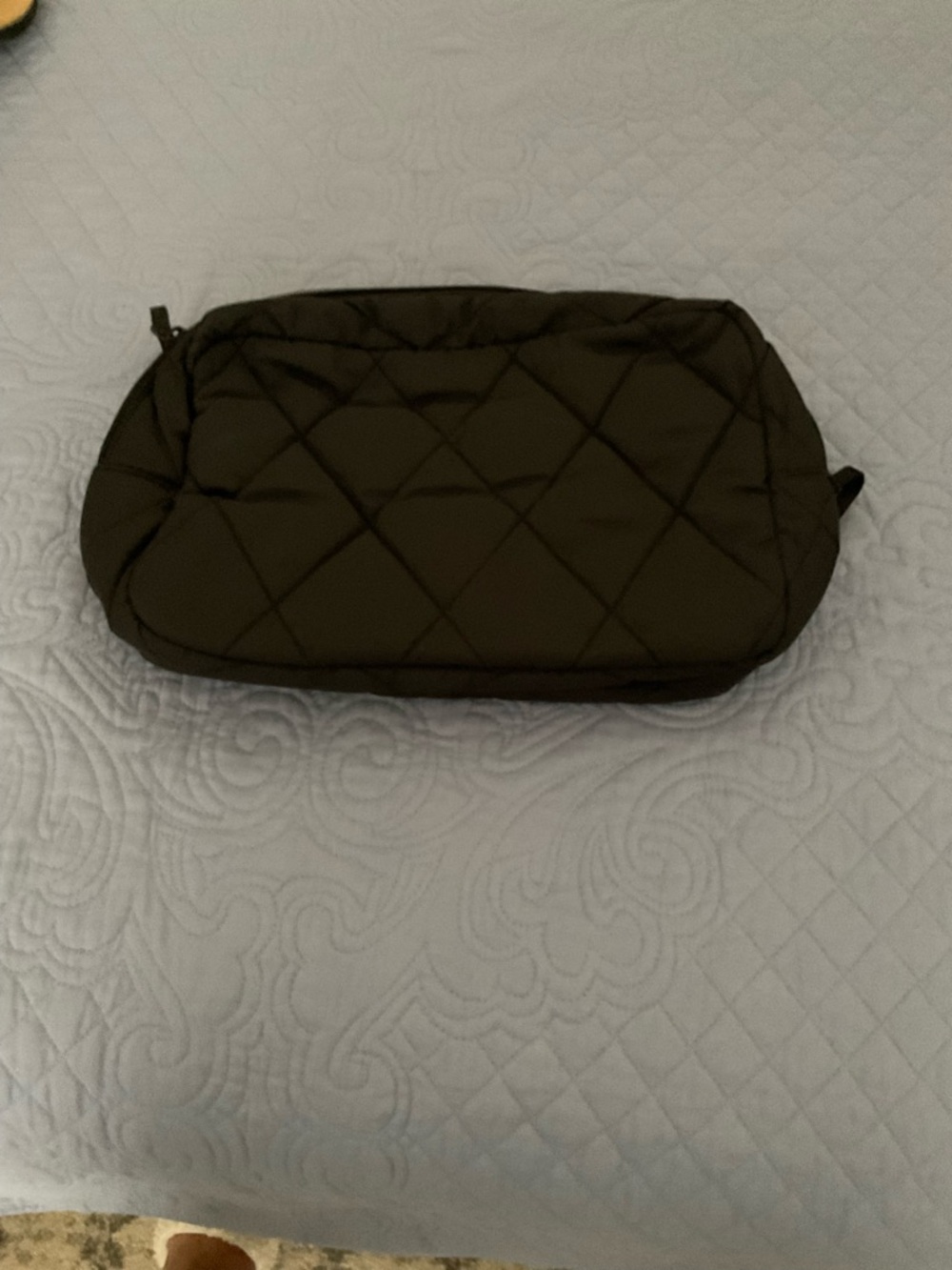 Quilted Men's Travel Pouch - Black
